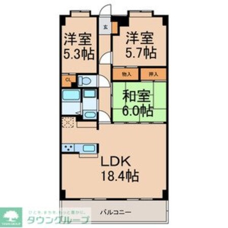サニーウェル仲村の物件間取画像